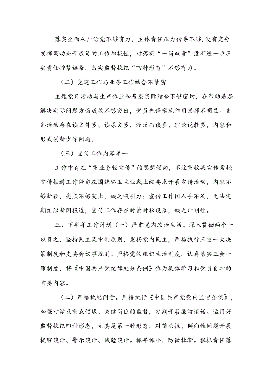 (5篇)国企党支部上半年工作总结及下半年工作计划.docx_第2页