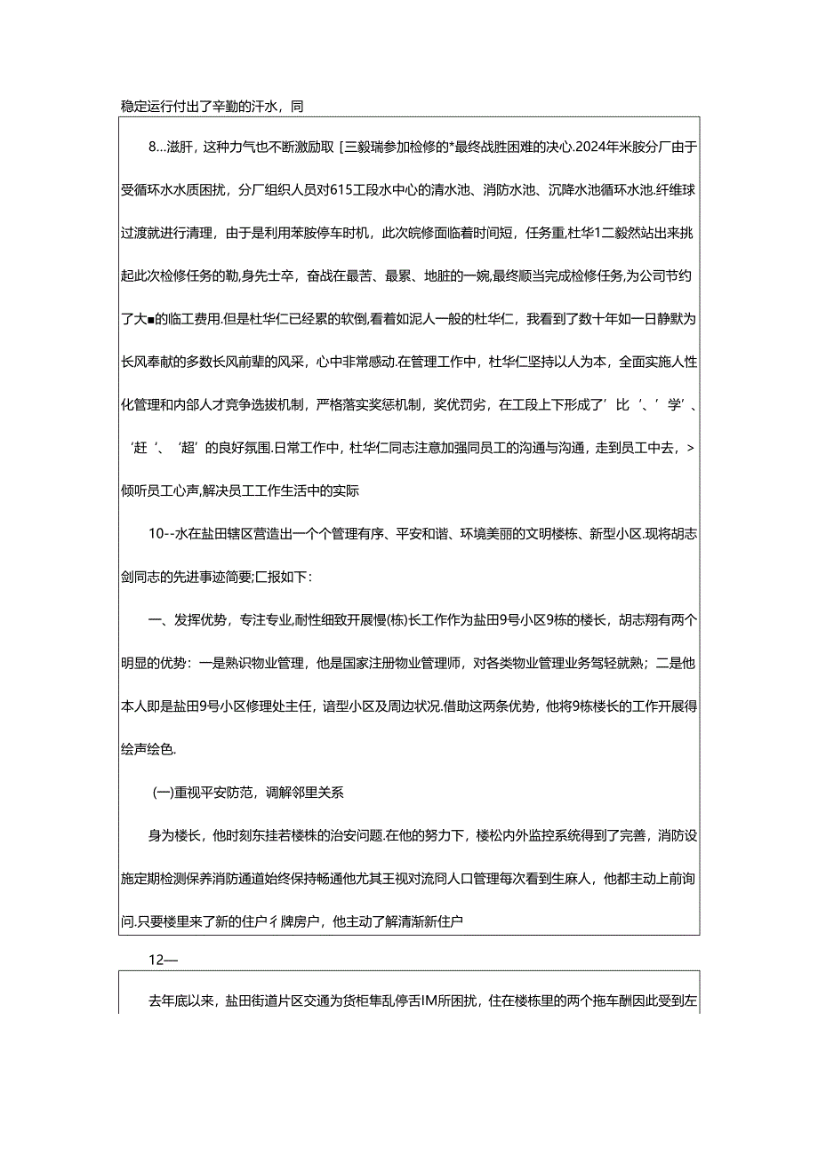 2024年楼长先进事迹（共5篇）.docx_第2页