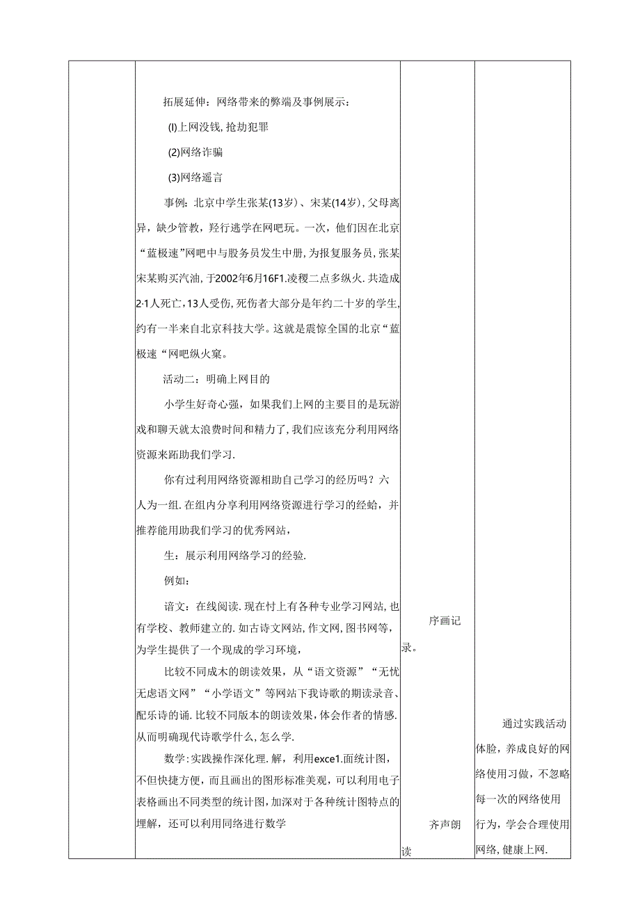 7 网络好帮手 教学设计 现代教育出版社心理健康五年级全一册.docx_第3页