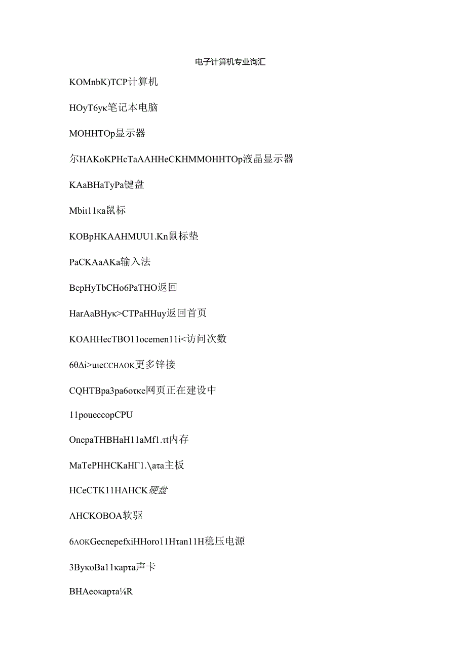 俄语电子计算机专业词汇.docx_第1页