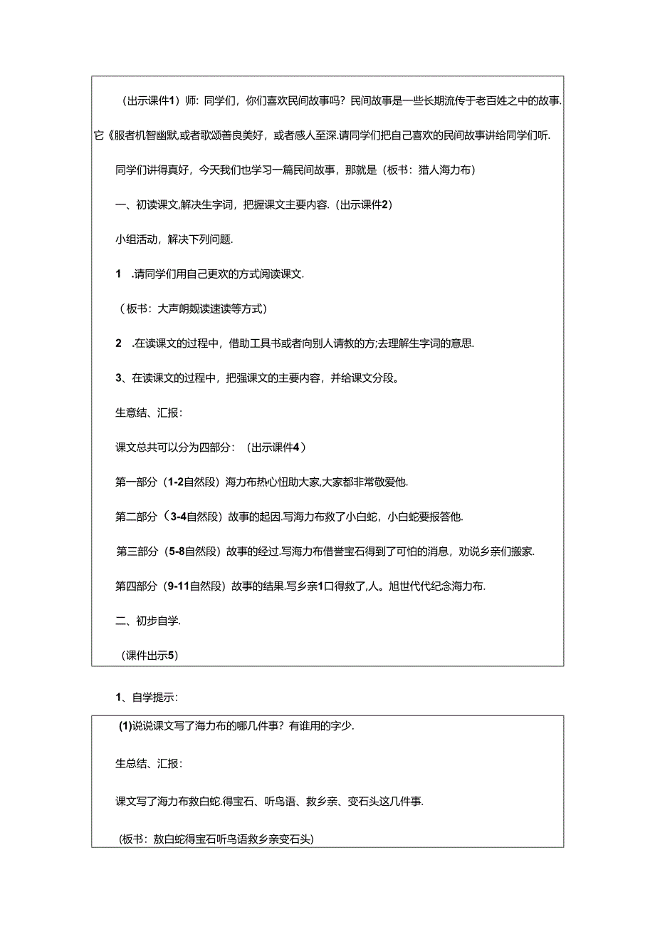 2024年《猎人海力布》教案篇.docx_第2页