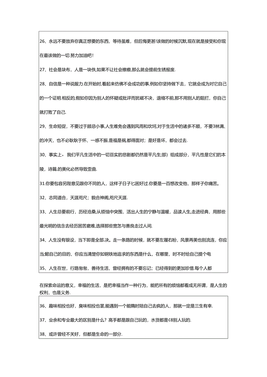 2024年年简洁的人生情感语录摘录75句.docx_第3页