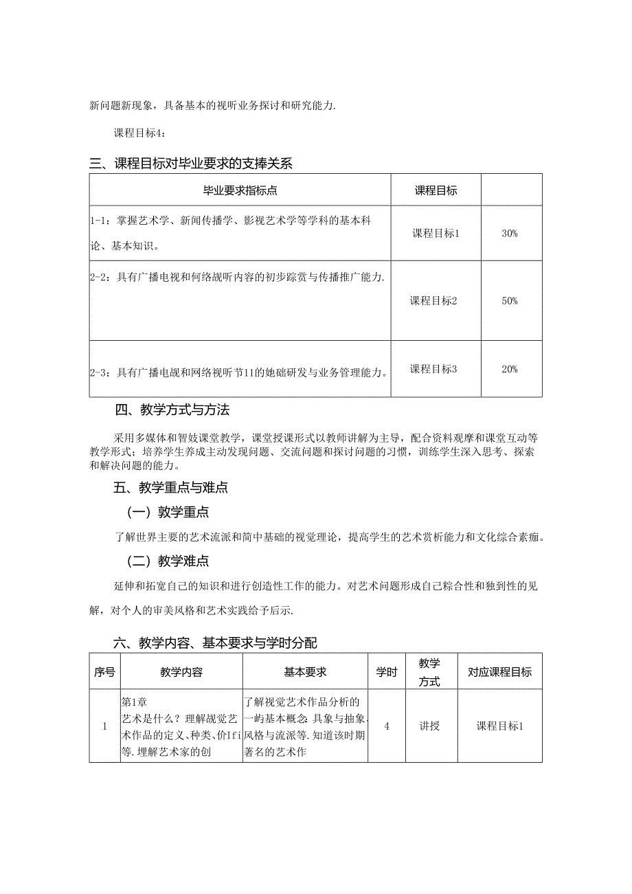 0223S06023-视觉文化赏析与评论-2023版人才培养方案课程教学大纲.docx_第2页