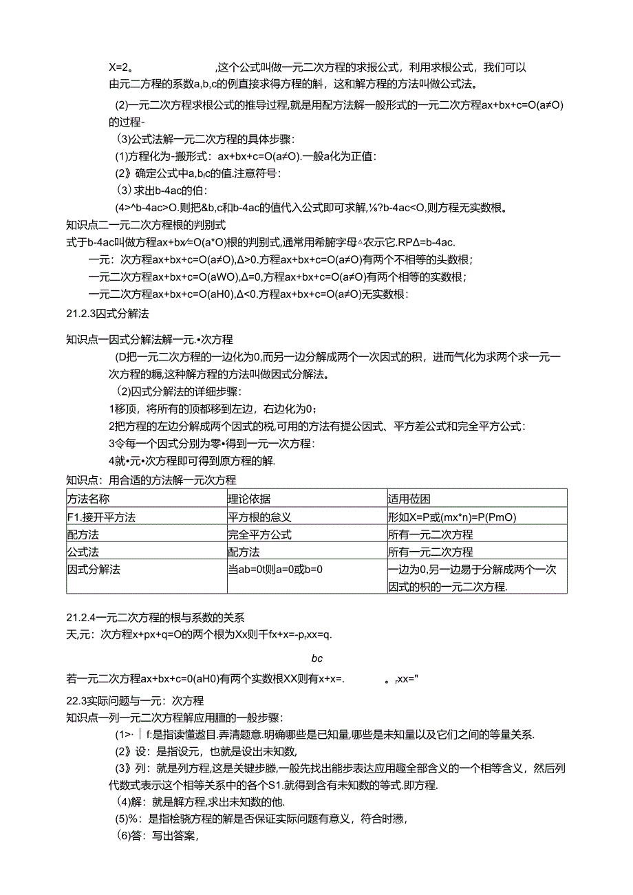 2024人教九年级上册第二十一章 一元二次方程知识精讲原卷.docx_第2页