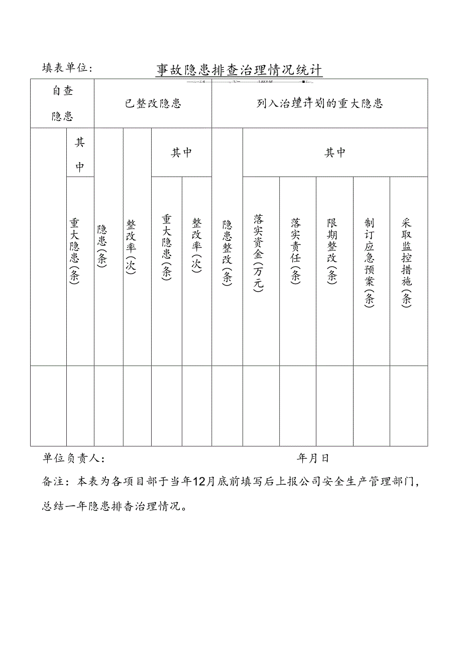 事故隐患排查治理情况统计.docx_第1页