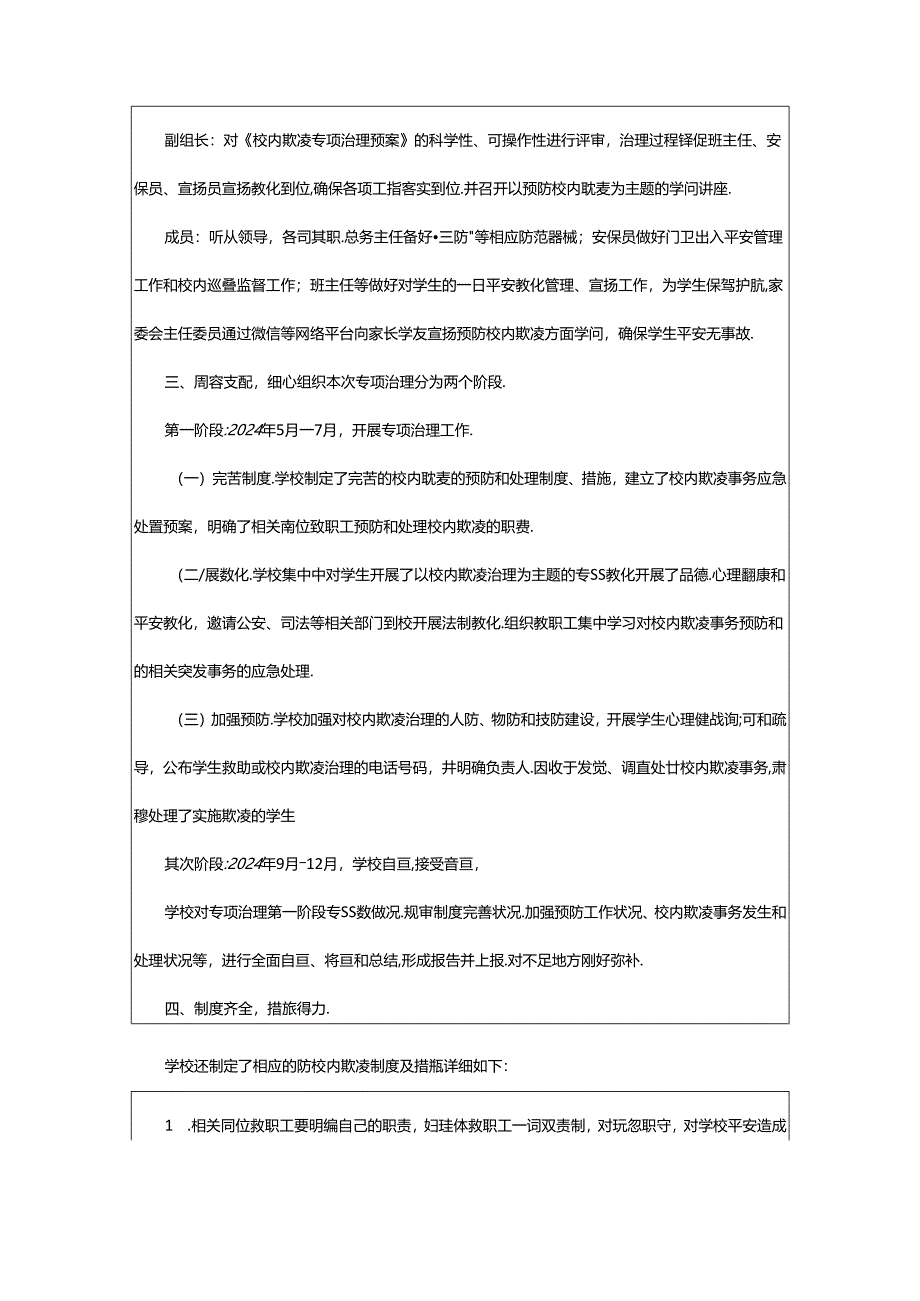 2024年校园欺凌专项治理工作自查报告（共8篇）.docx_第2页