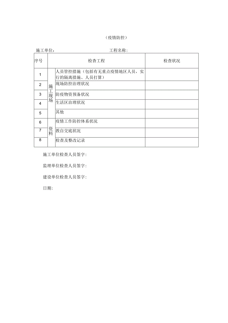 2023年开工第一课春节后复工专项检查表.docx_第1页