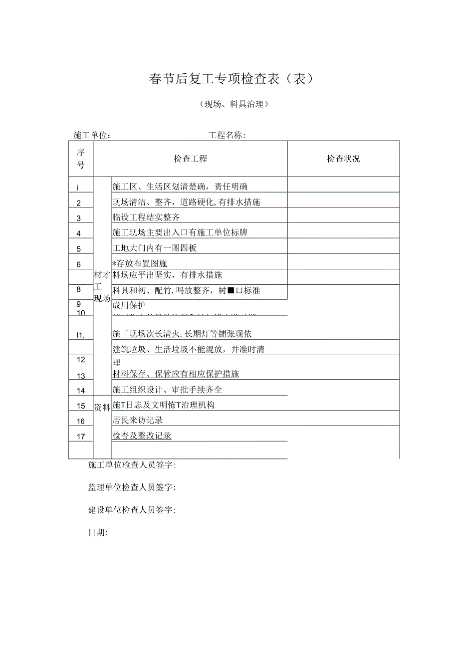 2023年开工第一课春节后复工专项检查表.docx_第3页