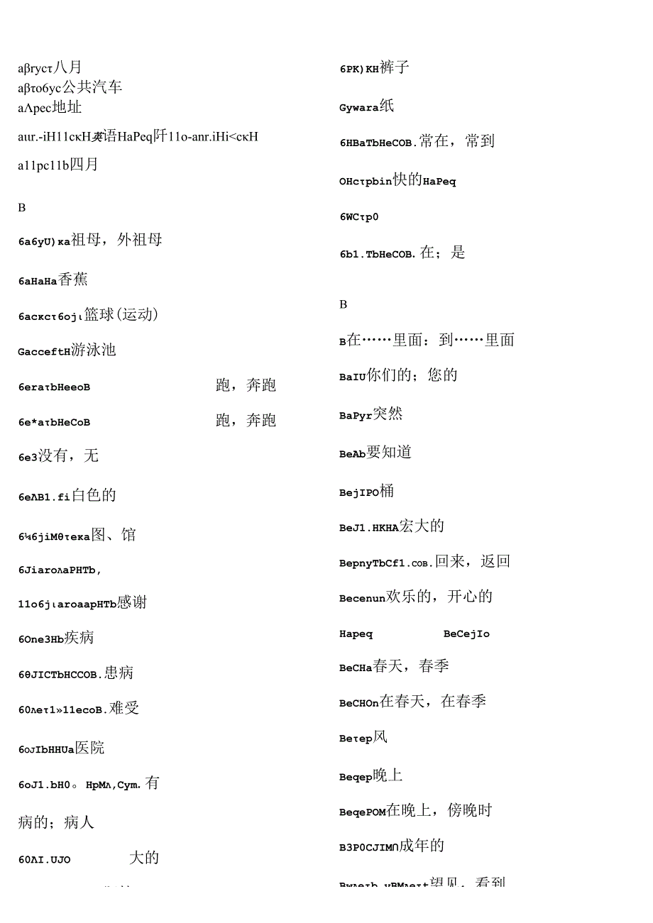 俄语四级词汇(打印).docx_第1页