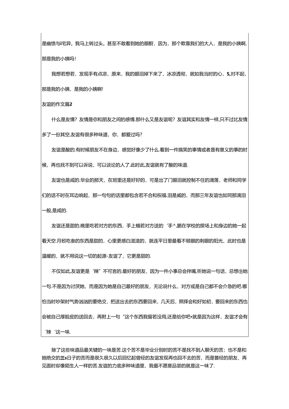 2024年精选友谊的作文汇编7篇.docx_第2页