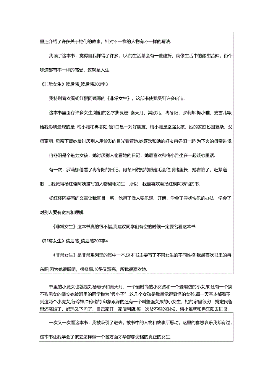 2024年《非常女生》读后感_读后感200字.docx_第2页