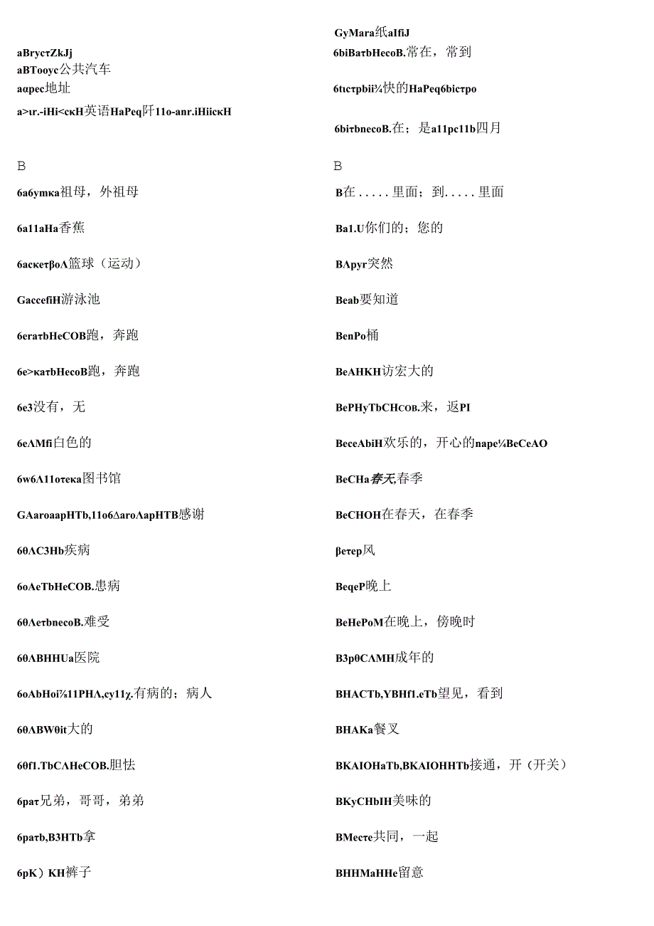 俄语四级词汇打印.docx_第1页