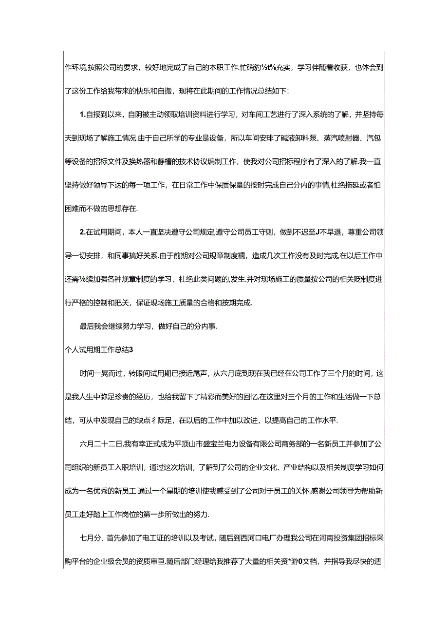 2024年个人试用期工作总结集锦篇.docx_第3页