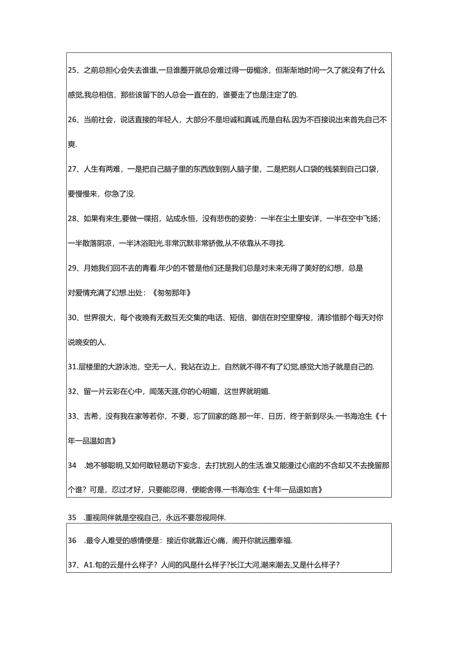 2024年简短的一句话经典语录摘录50条.docx_第3页