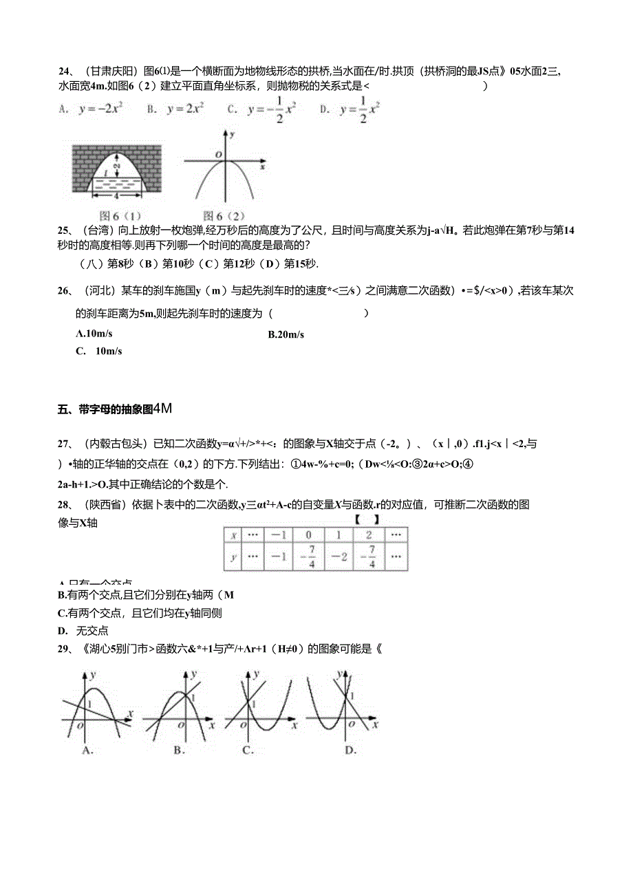 二次函数图像题型分类练习(非常好).docx_第3页