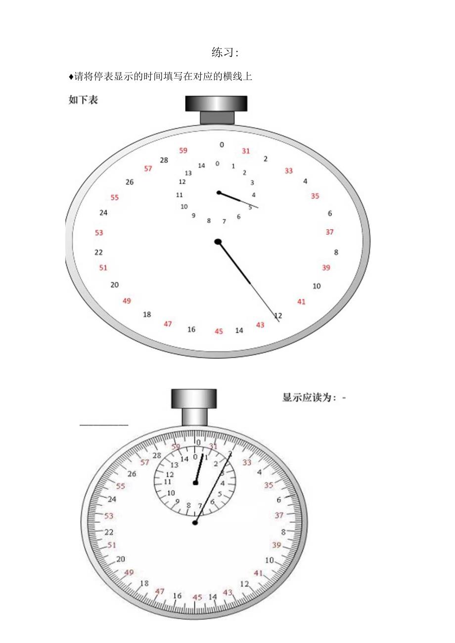 停表(秒表)的读数练习.docx_第1页