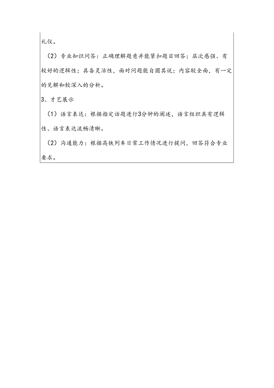 云南经贸外事职业学院2024年单独招生考试大纲——高铁乘务类（中职）.docx_第2页