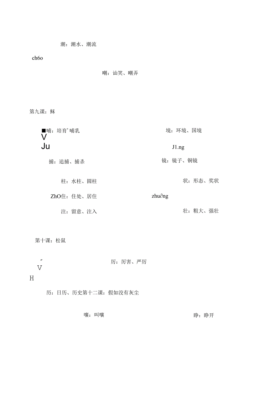 人教版五年级上册各课同音字汇总.docx_第2页