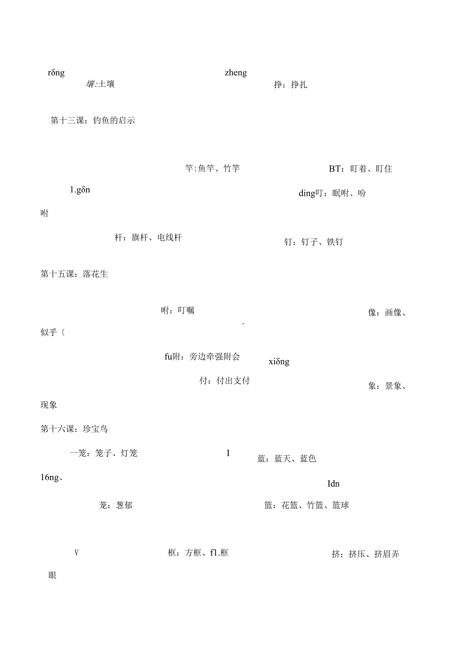 人教版五年级上册各课同音字汇总.docx_第3页