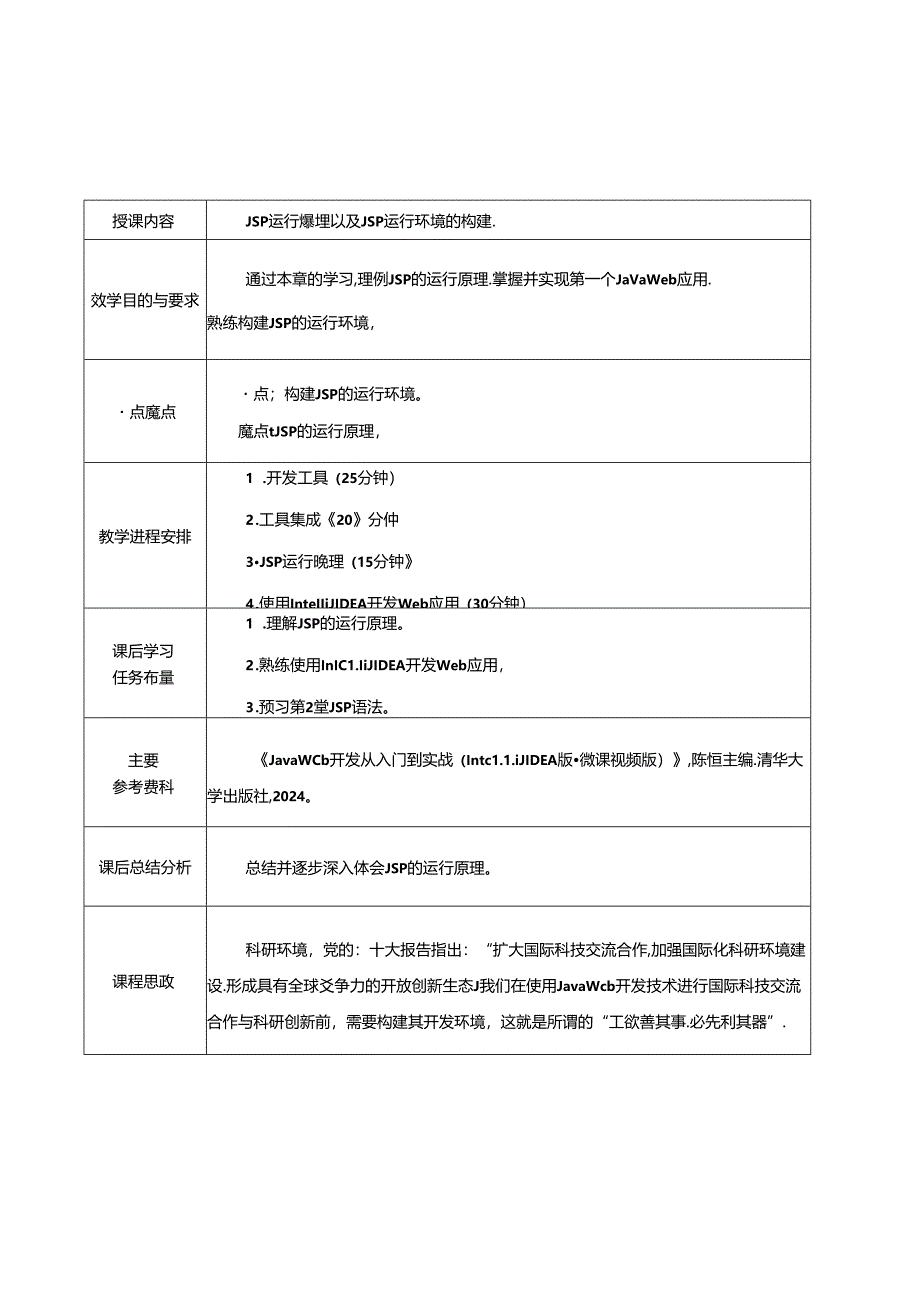 《Java Web开发从入门到实战（IntelliJ IDEA版·微课视频版）》---课程思政教案.docx_第2页