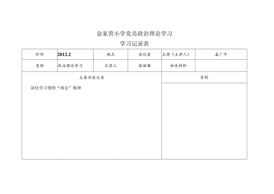 党支部学习记录表[1].docx_第1页