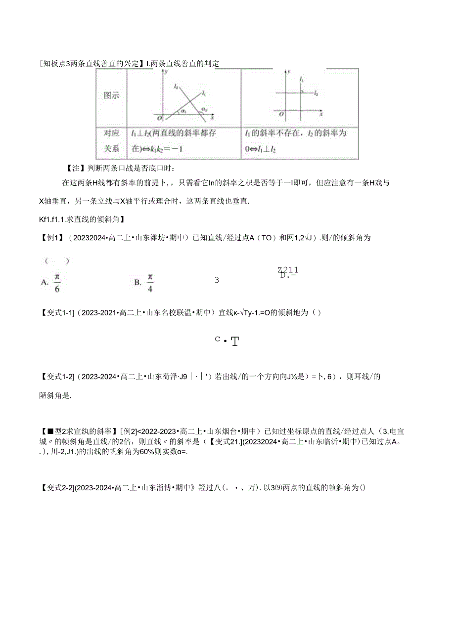 专题2.1 直线的倾斜角与斜率--原卷版.docx_第2页