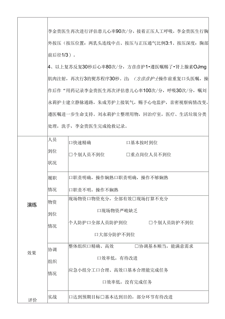 儿科突发新生儿窒息抢救应急演练.docx_第2页