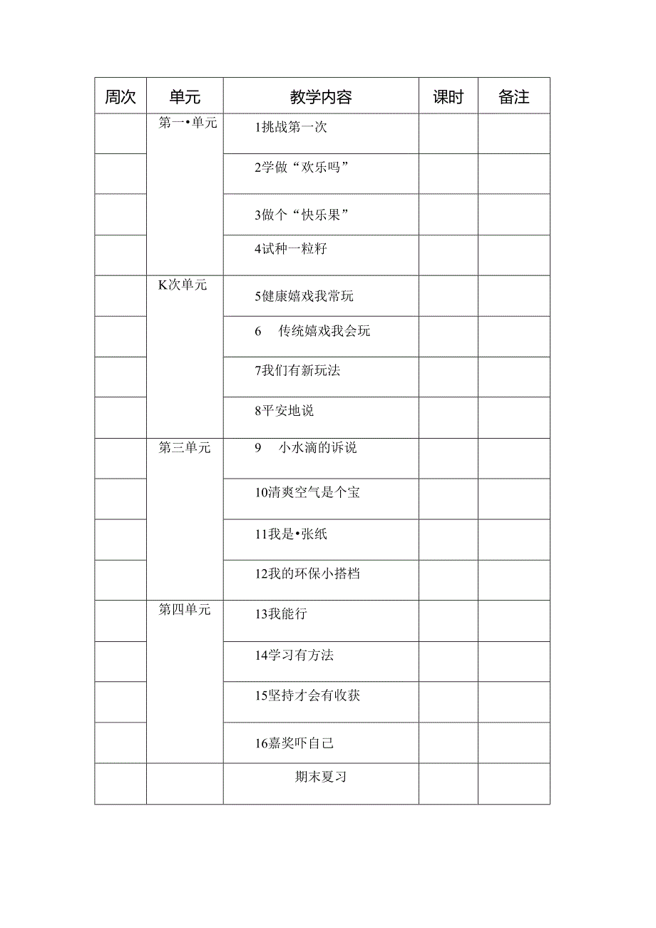 人教版小学二年级道德与法治上册教学计划(下).docx_第2页