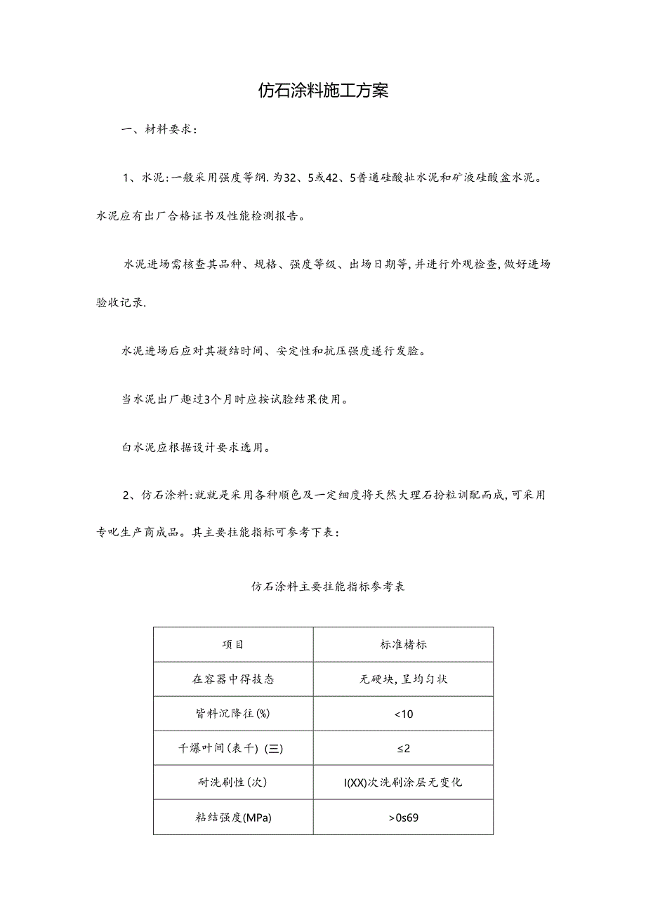 仿石涂料施工方案.docx_第1页