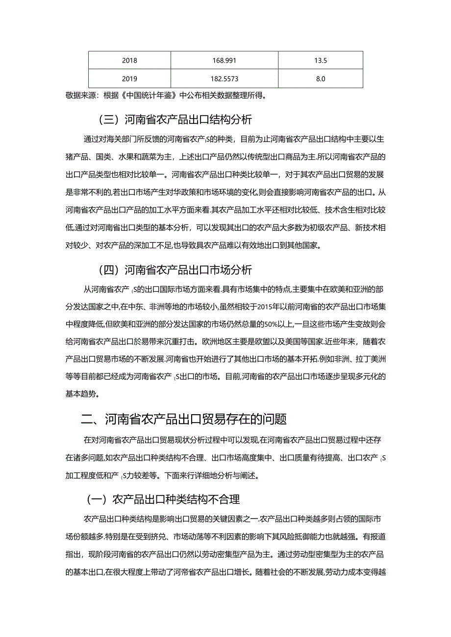 【《河南省农产品出口贸易竞争力探究》11000字（论文）】.docx_第3页