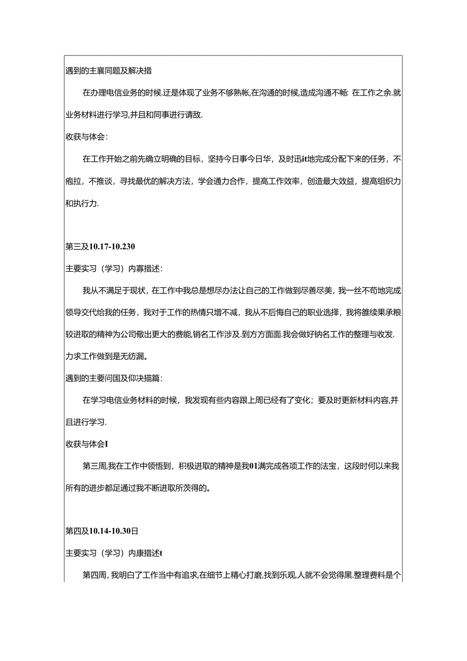 【《电信业务销售经理岗位实习周记》2600字】.docx_第2页