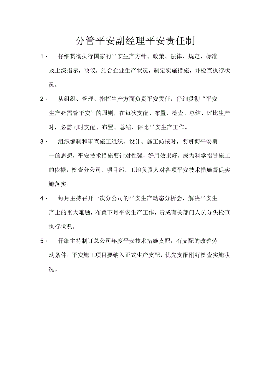 企业主要人员及主要职能部门安全生产责任制.docx_第2页