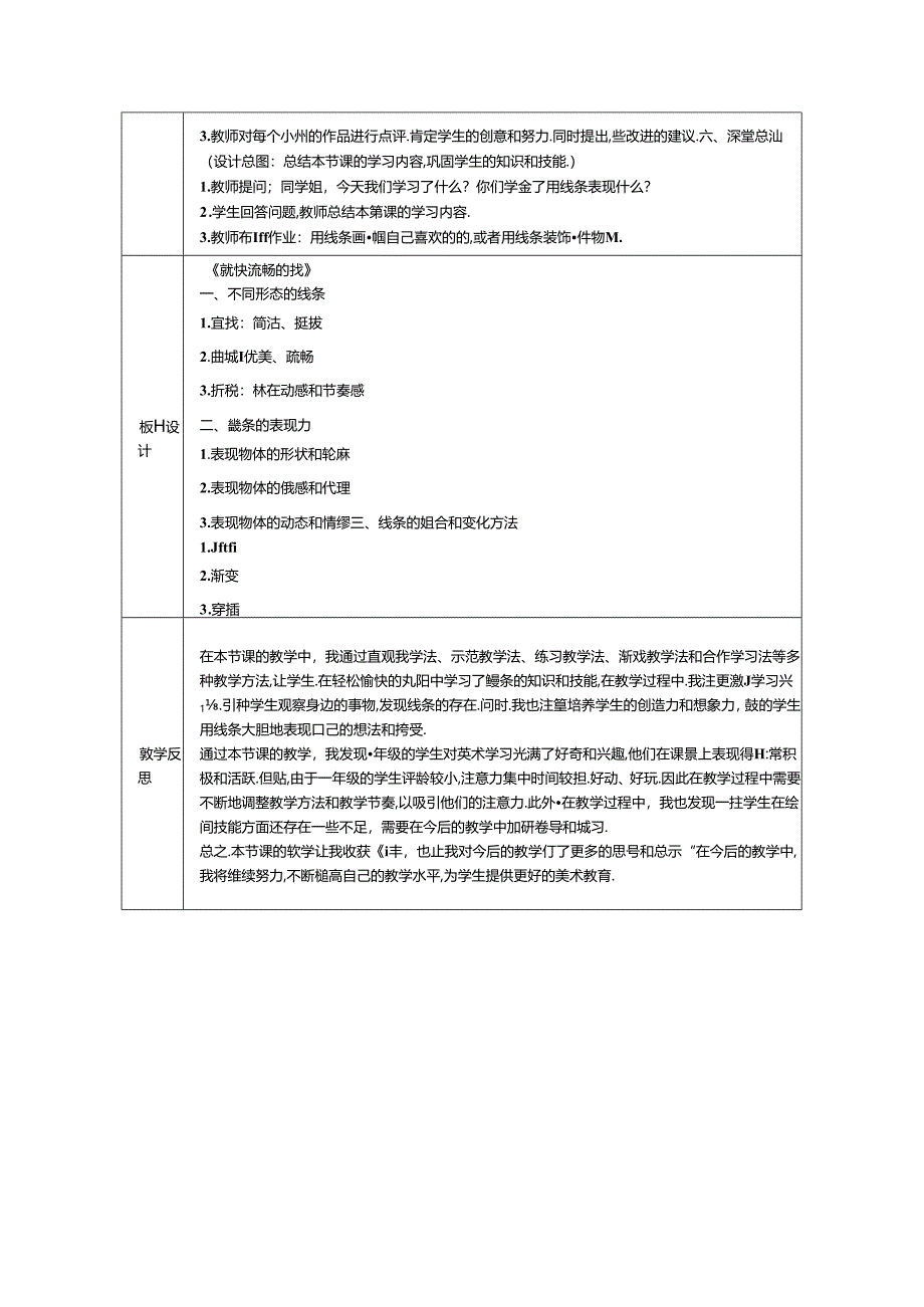 《2 欢快流畅的线》教学设计2024-2025学年小学美术一年级上册人美版（2024）.docx_第3页