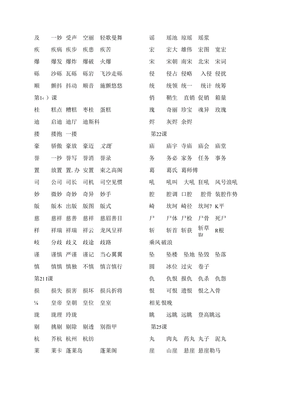 人教版五年级全册生字词.docx_第3页