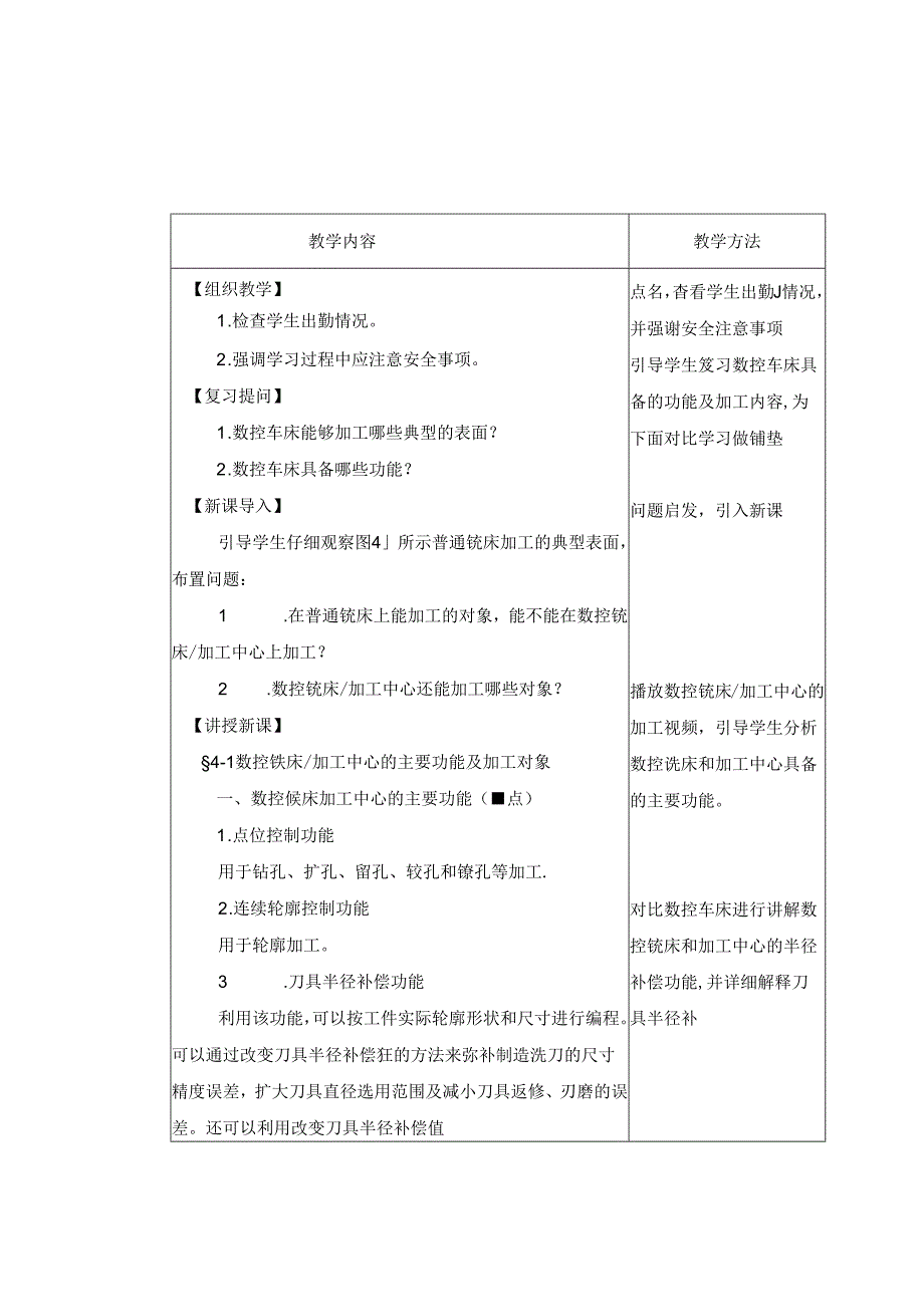 《数控加工基础（第五版）》 教案 第四章 数控铣床、加工中心加工基础.docx_第2页