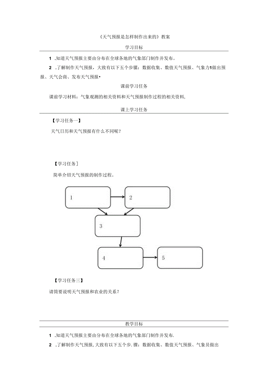 《天气预报是怎样制作出来的》教案.docx_第1页