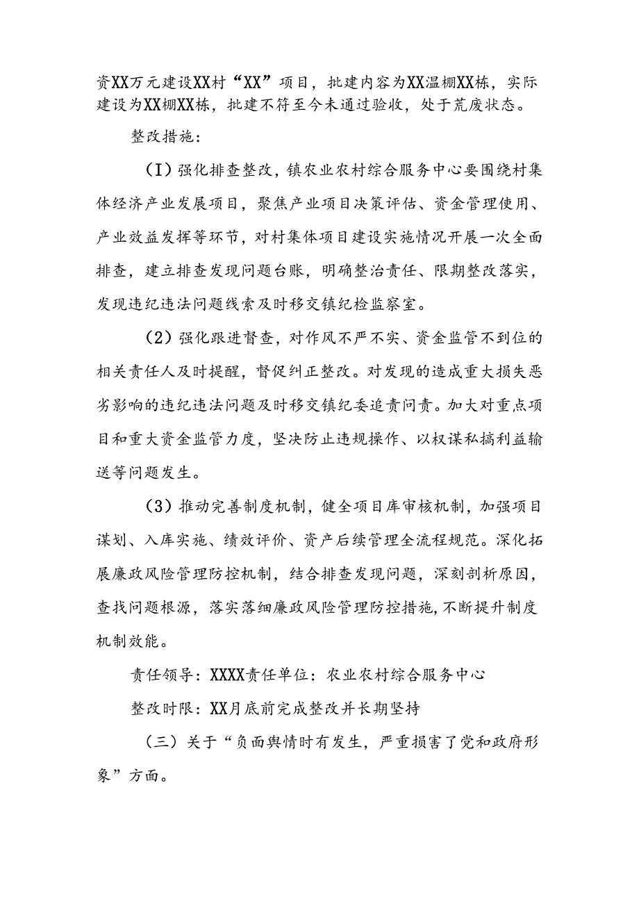 XX市乡村振兴领域集中整治工作反馈问题xx镇整改方案.docx_第3页