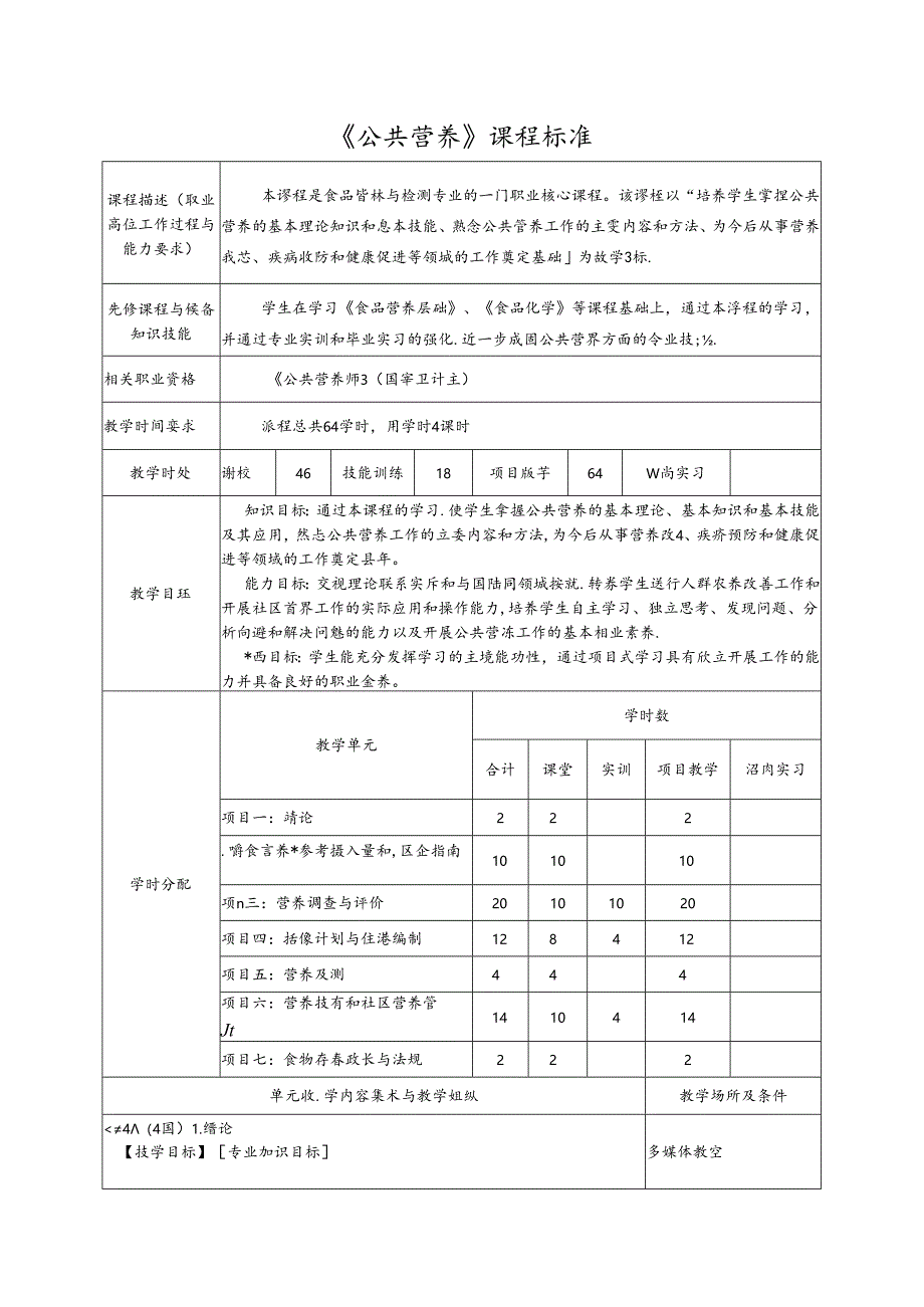 《公共营养》课程标准.docx_第1页