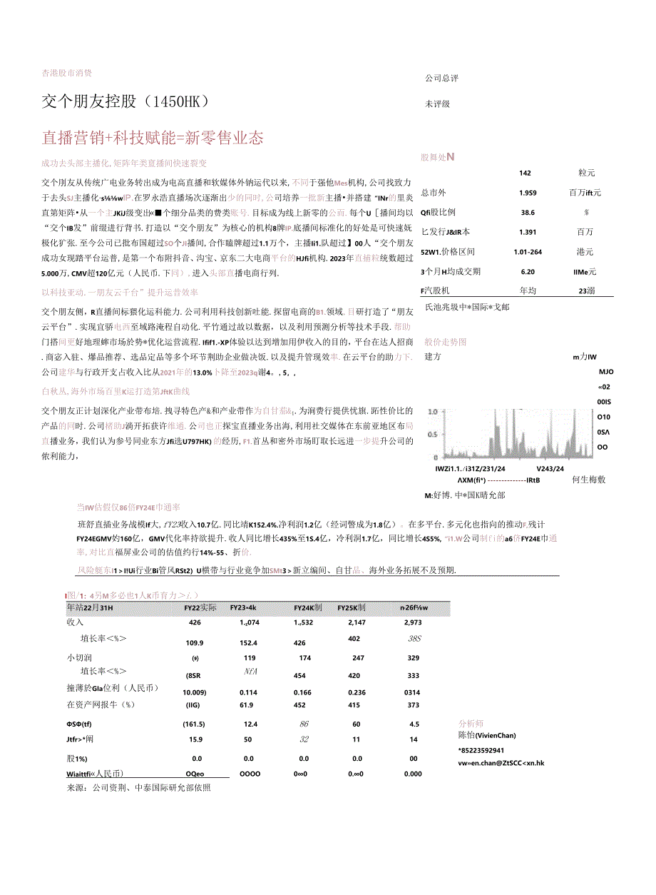 【直播报告】交个朋友控股(1450.HK)直播营销%2b科技赋能%3d新零售业态-240418-中泰.docx_第1页