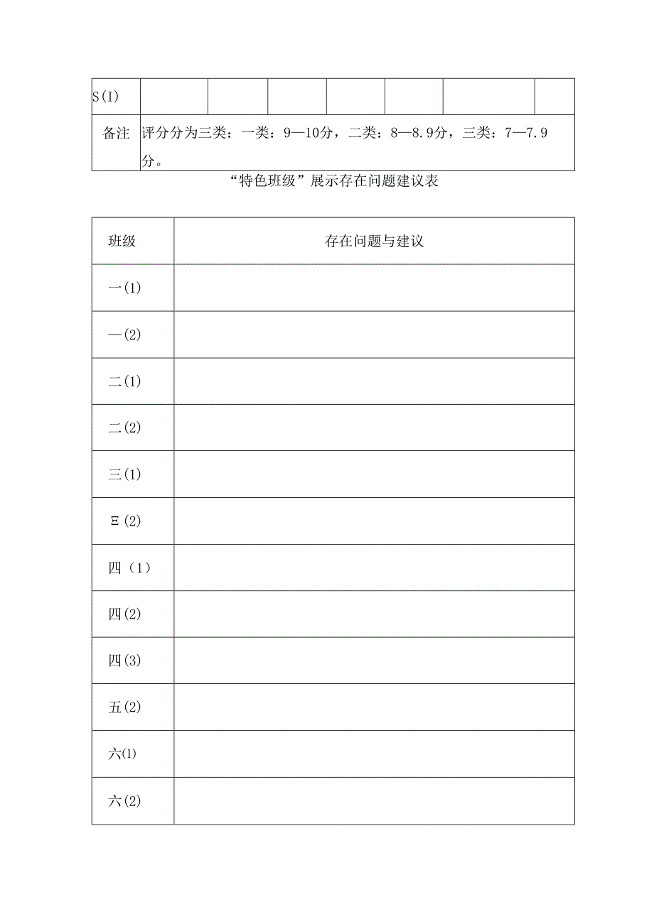 光辉中心小学特色班级展示活动评分表.docx_第2页