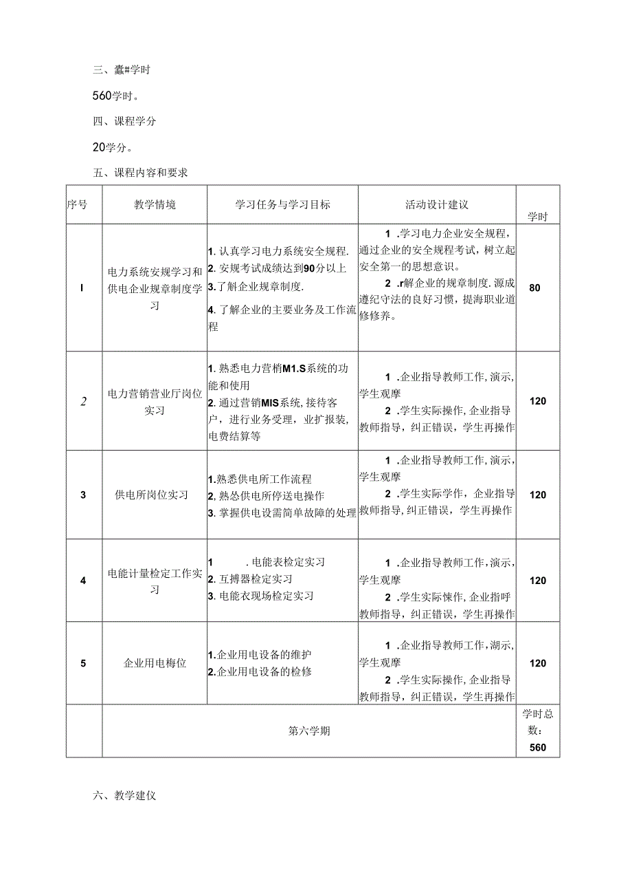 《供电专业顶岗实习》课程标准.docx_第2页