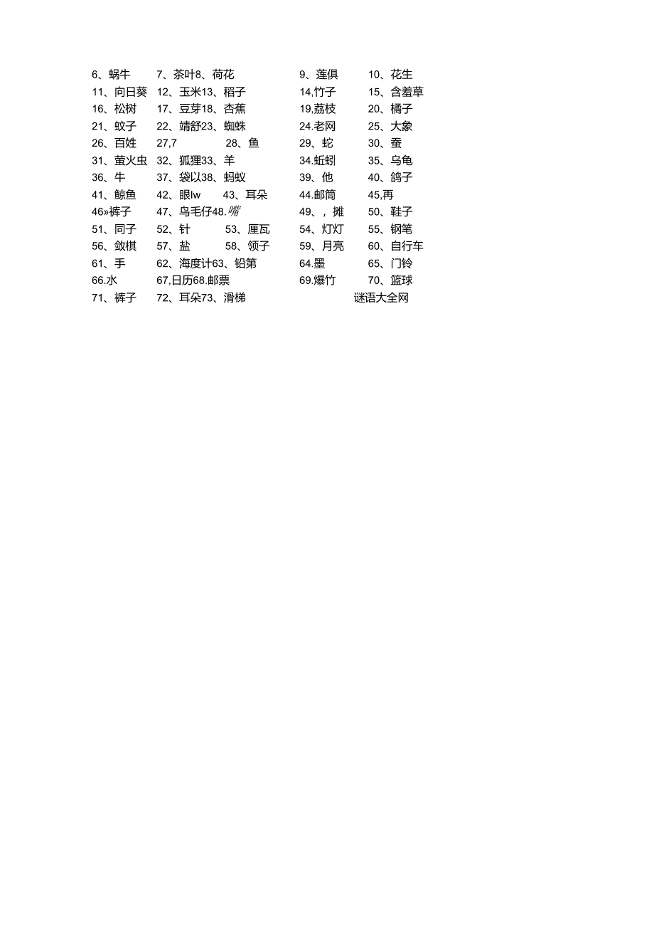 元宵节趣味灯谜大全(附答案).docx_第3页