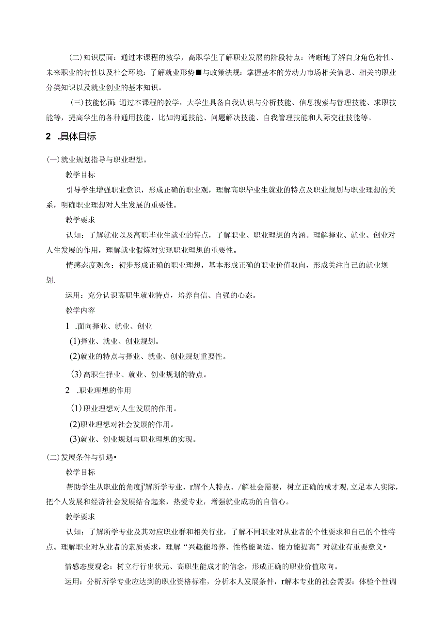 《就业指导》课程标准.docx_第2页