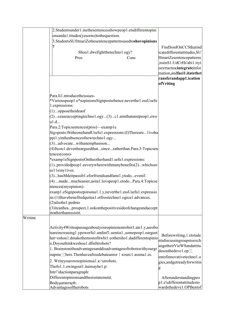 人教版（2019）选择性必修 第一册Unit 2 Looking into the Future Reading for Writing 教案（表格式）.docx_第3页