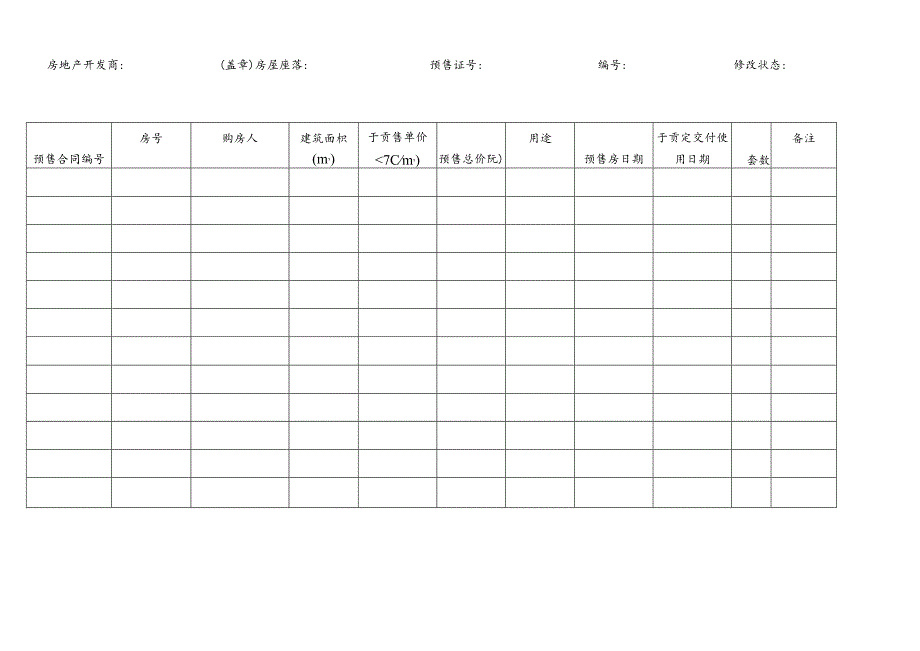 R058商品房预售合同登记备案申请表.docx_第1页