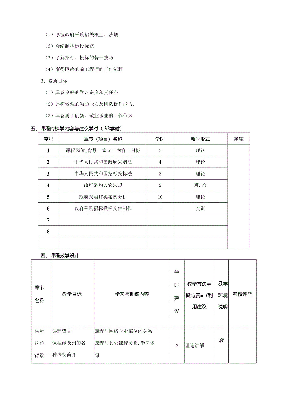 《商务招投标方案》课程标准.docx_第3页