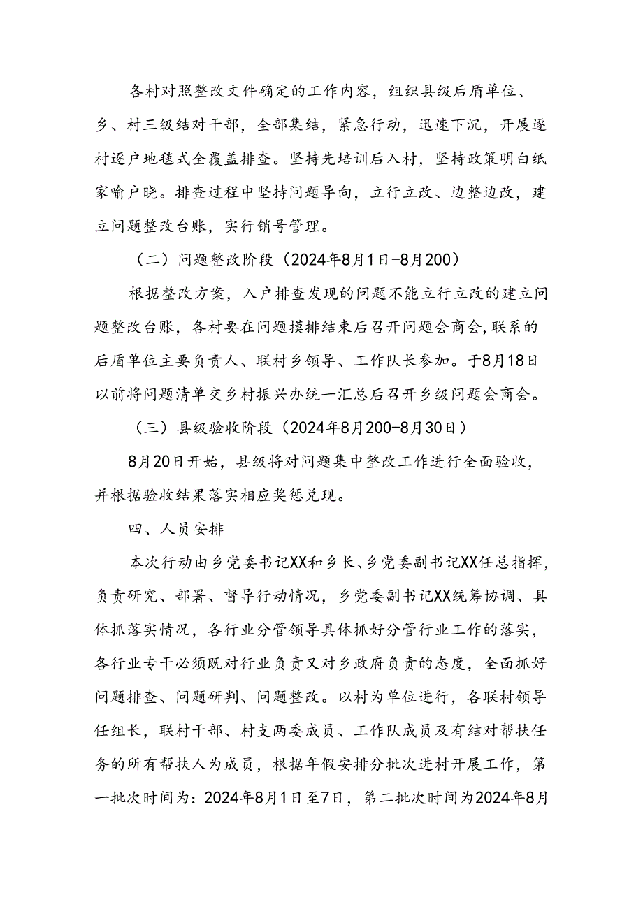 XX乡巩固拓展脱贫攻坚成果同乡村振兴有效衔接考核反馈问题整改“集中攻坚月”行动排查方案.docx_第3页