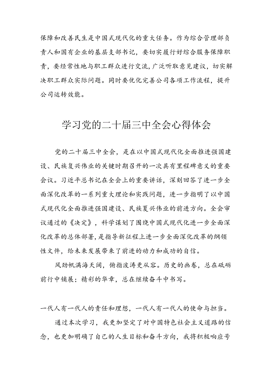 学习2024年学习党的二十届三中全会个人心得感悟 合计7份.docx_第2页