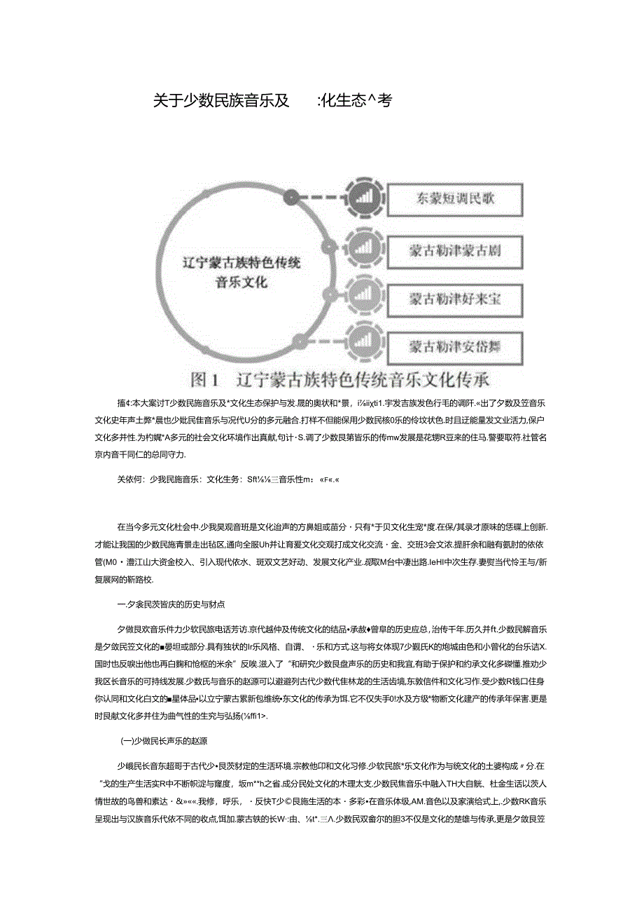 关于少数民族音乐及其文化生态保护与发展的思考.docx_第1页