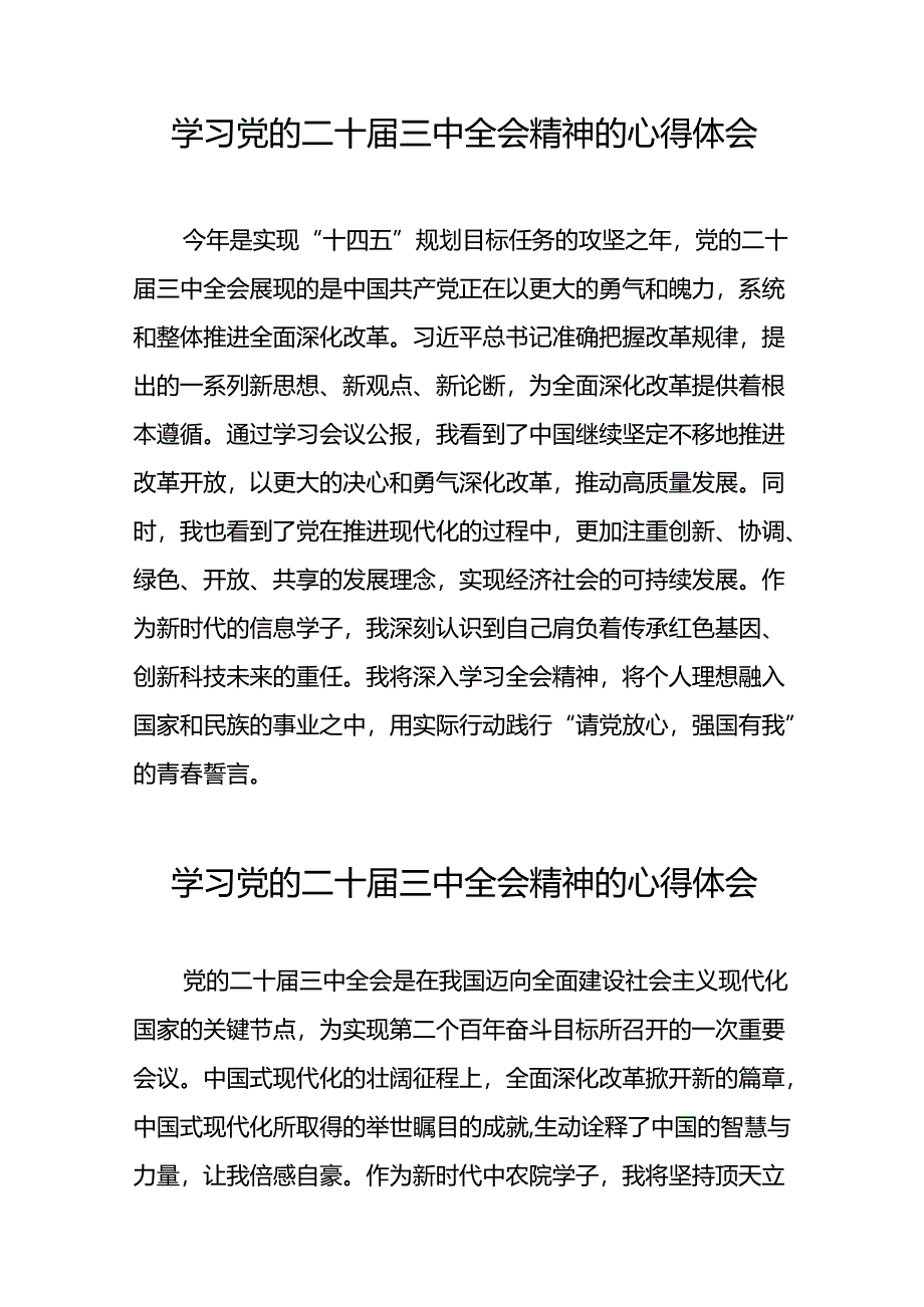 最新版2024年党的二十届三中全会精神学习体会交流发言稿.docx_第2页